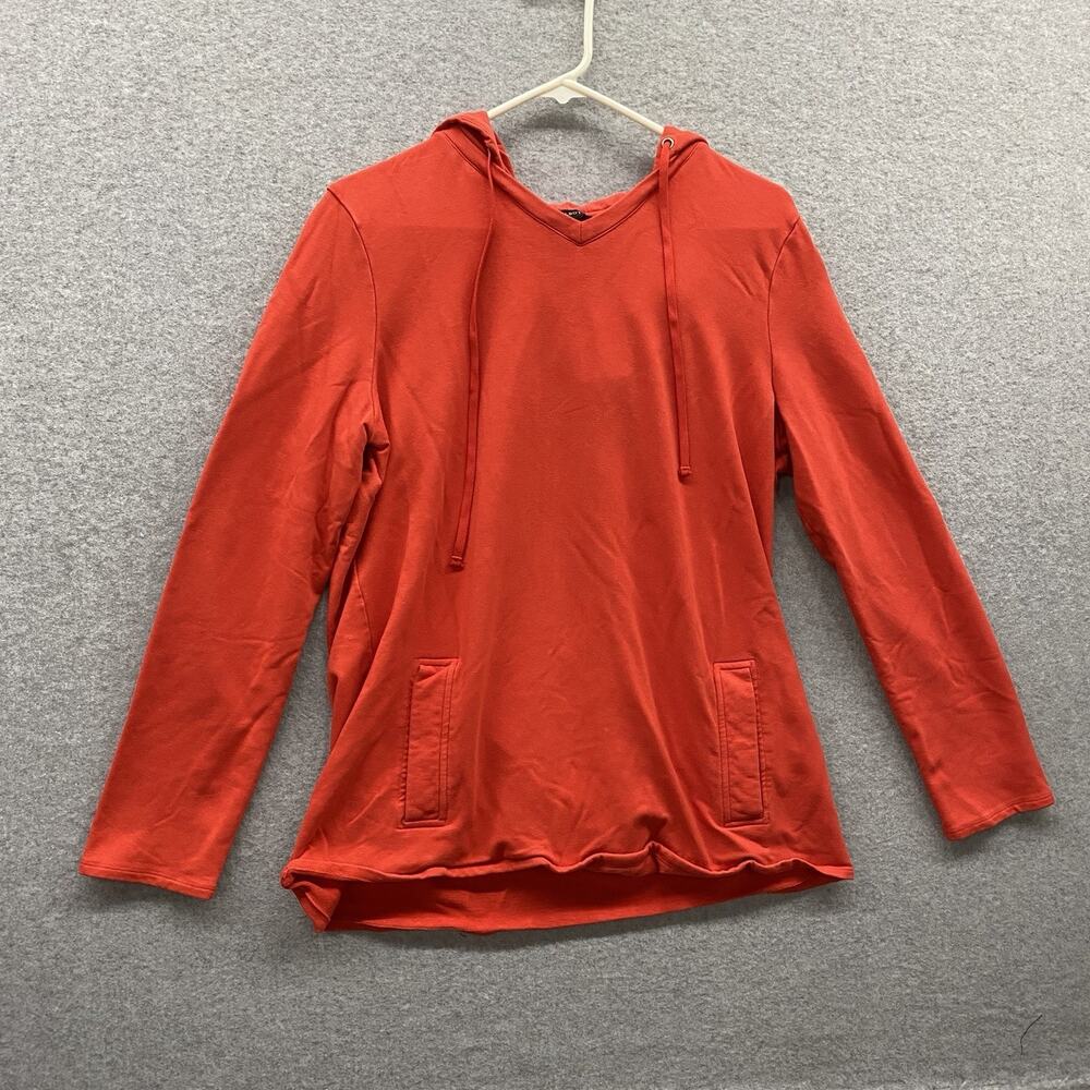 Talbots Sweatshirt XL Hoodie Red Pockets academia Quiet Lux Minimalist Beach